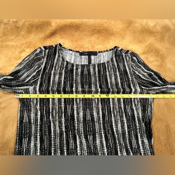 Bcbgmaxazira Black and White Batik Long Sleeve Mini Dress slinky size S - Picture 13 of 14
